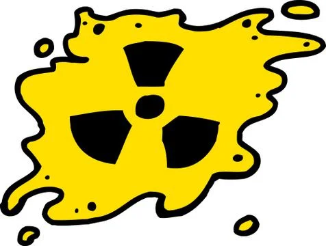 Single Radioactive Symbol Stock Illustration