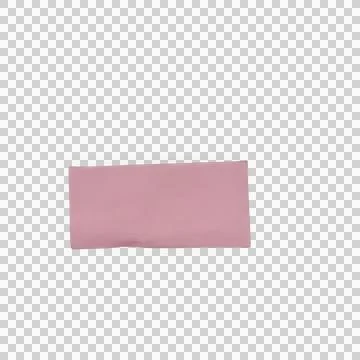 A single rectangular piece of pink paper isolated on a transparent background Stock-Fotos
