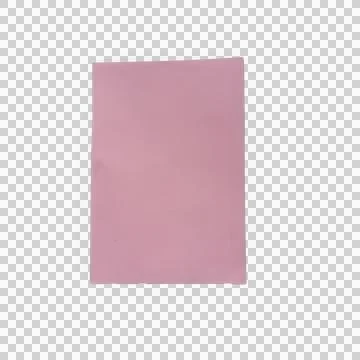 A single rectangular piece of pink paper isolated on a transparent background Фото