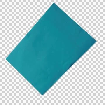 A single rectangular piece of textured teal paper tilted at an angle Фото