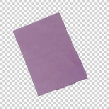 A single rectangular purple piece of paper isolated on a transparent backgrou Фото