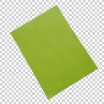 A single rectangular sheet of bright green paper tilted at an angle Фото