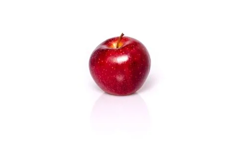 Single red apple Stock Photos