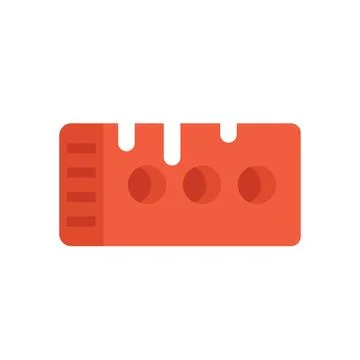 Single red brick for building walls and houses Ilustración de archivo