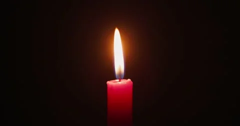 Single red candle Stock Footage 221596576