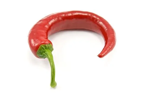 Single red chili pepper Stock Photos
