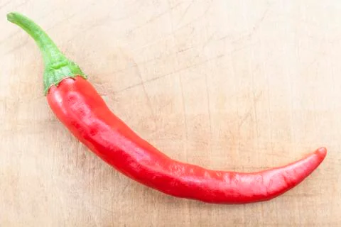 Single red chili Stock Photos