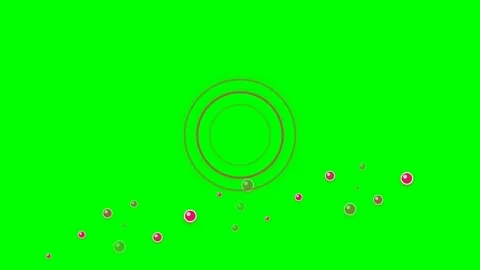 A single red circle centered on a bright vivid green chroma key screen back.. Stock Footage 340900610