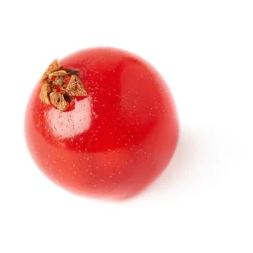 Single Red Currant isolated over white background Stock Photos