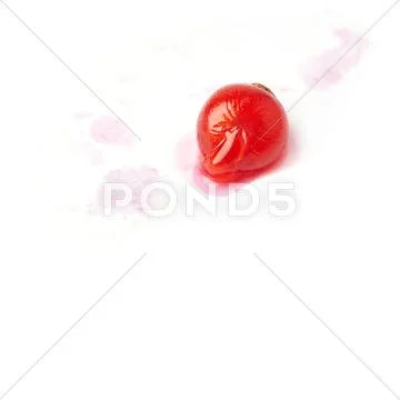 Single Red Currant isolated over white background Stock Photos
