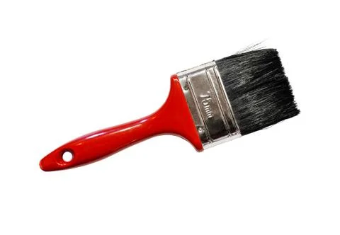Single red paintbrush Stock Photos