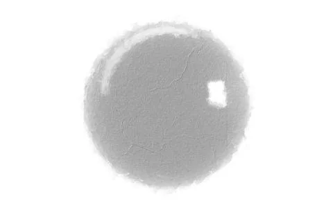 Single reflected 3d rendering of a sphere inside a studio Stock Illustration