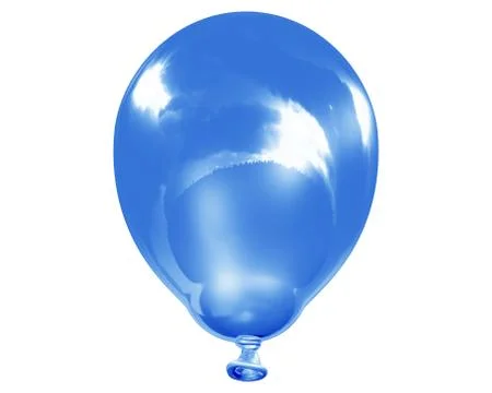Single reflective blue balloon Stock Illustration