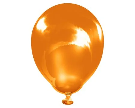 Single reflective orange balloon Stock Illustration