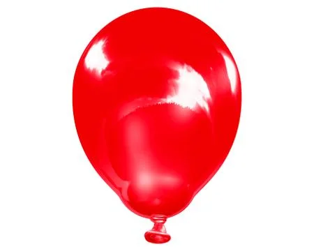 Single reflective red balloon Stock Illustration