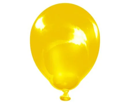 Single reflective yellow balloon Illustrazione stock