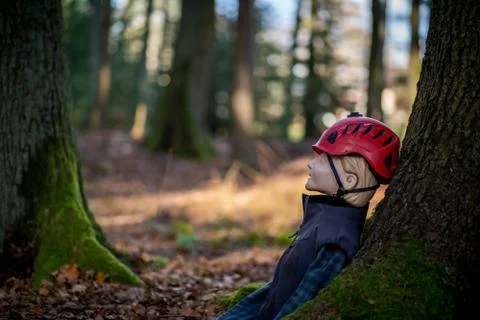 Single resuscitation dummy in the forest Stock Photos