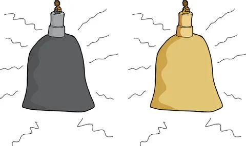 Single ringing bell Stock Illustration