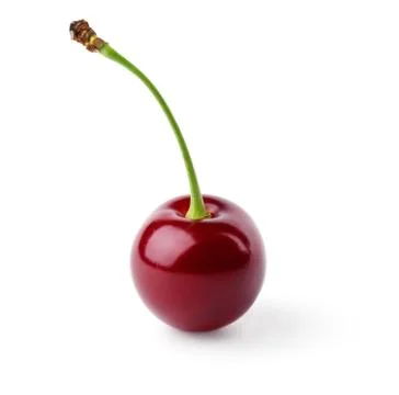 Single ripe cherry Stock Photos