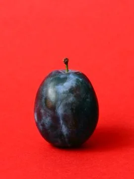 Single ripe plum Stock Photos
