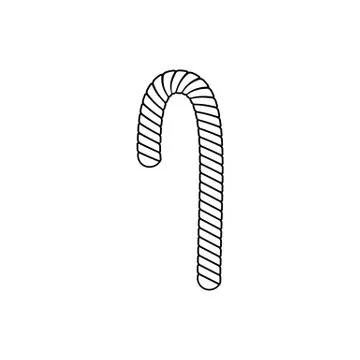 Single rope loop or knot border black thin line icon, vector illustration Stock Illustration