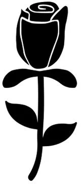 A Single Rose Stock Illustration