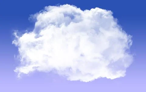 Single round cloud shape isolated over blue background イラスト素材