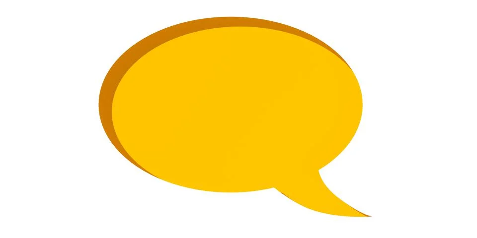 Single round empty speech bubble or balloon inset on orange background with s Stock Illustration