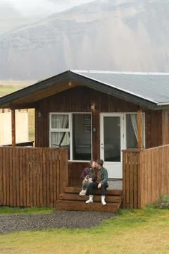 A single Scandinavian house Stock Photos