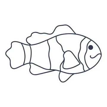 Single sea or river fish vector illustration イラスト素材