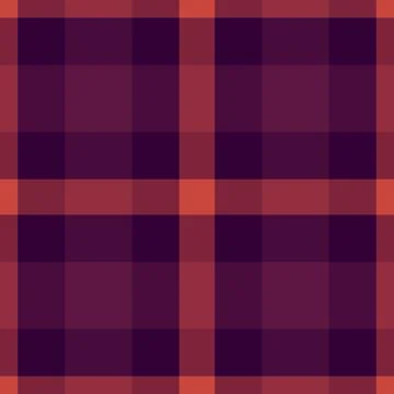 Single seamless pattern texture, editable plaid check tartan. Contemporary .. Illustrazione stock