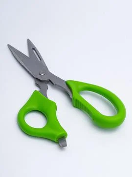 Single serrated blade kitchen scissors Stock Photos