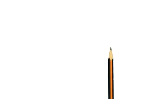Single sharpened pencil on a white background Stock Photos
