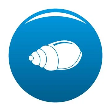 Single shell icon vector blue Illustrazione stock