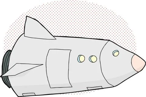 Single ship in halftone background Stock Illustration