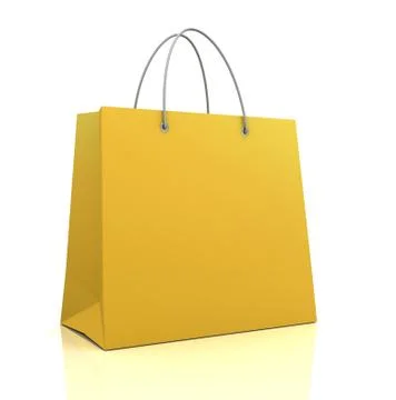 Single shopping bag concept 3d illustration Stock Illustration