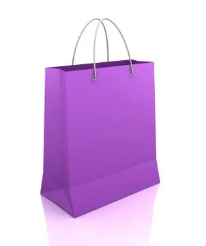 Single shopping bag concept 3d illustration Stock Illustration