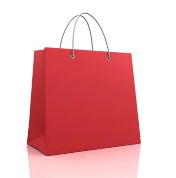 Single shopping bag concept  3d illustration Stock Illustration