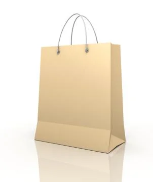 Single shopping bag concept  3d illustration イラスト素材
