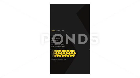 Single sided vertical dark theme business card PSD-Vorlage