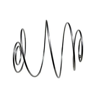 Single Silver Metallic Helical Compression Spring 스톡 사진