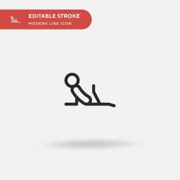 Single Simple vector icon. Illustration symbol design template for web mobile Stock Illustration