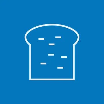 Single slice of bread line icon Stock Illustration