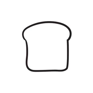 Single slice of bread sketch icon Illustrazione stock