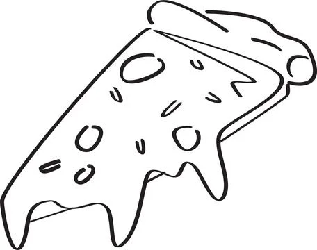 Single Slice of Classic Pepperoni Pizza Illustration Stock Illustration