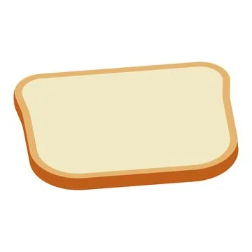 Single slice of toast. Vector Stock Illustration