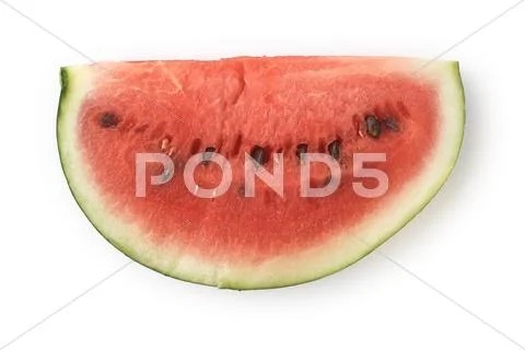 Single slice of watermelon Stock Photos