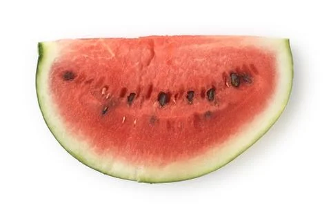 Single slice of watermelon Stock Photos