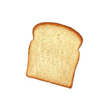Single slice of white bread Stock Photos