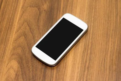 Single Smart Phone with Blank Screen Stock Photos